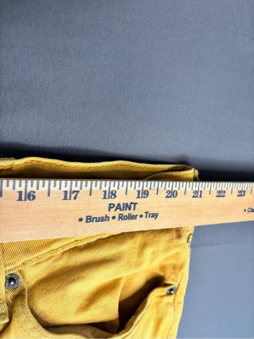 Levi's 511 Slim Fit Tie Dye Cutoff Denim Shorts Yellow Black Men's 42 Frayed